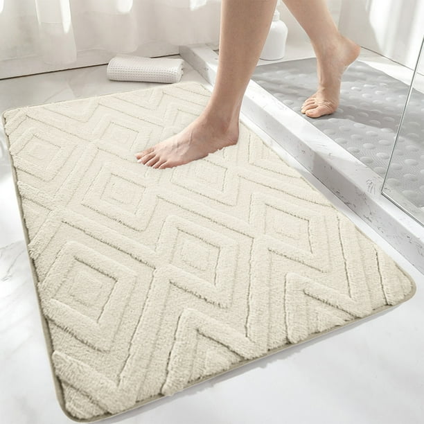 Xihbxyly Alfombra de Baño, Material Suave y Cómodo, Base Antideslizante, Ideal para Baño y Dormitorio, Alivia La Fatiga de Los Pies, Fácil de Limpiar, Tamaño 60 X 40 Cm.