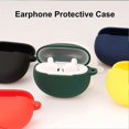thumbnail image 4 of Funda protectora para auriculares de silicona suave anticaídas, compatible con Bluetooth, funda de transporte para OPPO Enco Air/Air 2, azul oscuro, 4 of 5