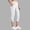 White, variant on JUSLIO Womens Solid with Pockets Workout Yoga Split Hem Capri Leggings