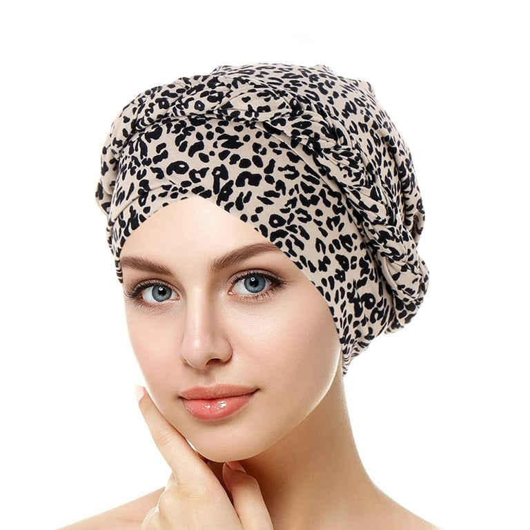 47 Hats Tan Chemo Cancer Head Hat Cap Ethnic Pre-Tied Twisted Braid Hair  Cover Wrap Headwear Fitted Caps 