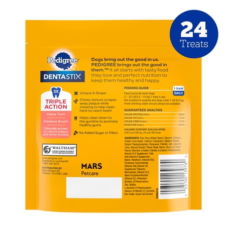 PEDIGREE DENTASTIX DENTAL CHEWS FOR DOGS, SMALL AND TOY BREED, BEEF FLAVOR, 5.7 OZ. BAG