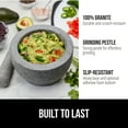 thumbnail image 3 of GORILLA GRIP Mortar and Pestle Set 100% Granite Stone Molcajete Guacamole Bowl 1.5 Cup Gray, 3 of 10