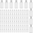 thumbnail image 2 of Botellas pequeñas de plástico con tapa abatible de 1 oz (paquete de 100) - Envases de viaje transparentes y rellenables para champú, loción corporal y cremas cosméticas, 2 of 7