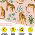 thumbnail image 2 of Leopard Shower Curtain Tropical Jungle Bathroom Curtain Pink Cheetah Waterproof Curtain for Shower with 12 Hooks 72x72 Inches, 2 of 5