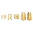thumbnail image 1 of Perles de Tube à Cheveux, Décoration Nordique Runes Perles de Tube Styles Riches Alliage Métal Durable pour Dreadlocks Or, Argent, 1 of 7