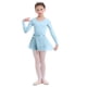 thumbnail image 1 of Dnzceghtig HAWEE Leotardo de ballet para niñas pequeñas Bailarina Danza Volantes Manga larga Tutú Falda Ballet Gimnasia Vestido 130 cm, 1 of 4