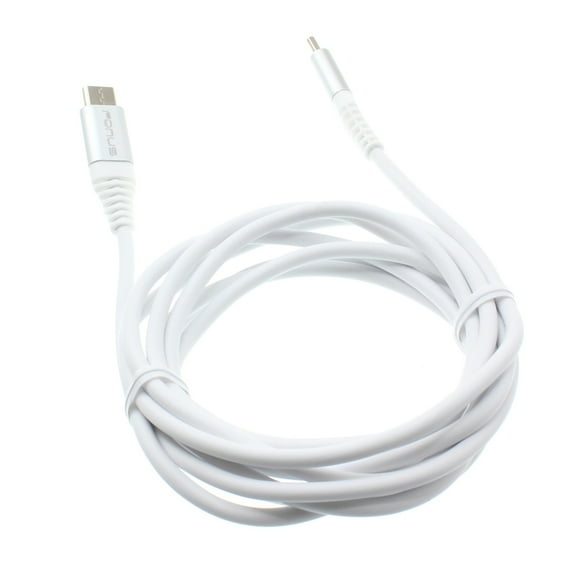 6ft Long USB-C Cable for Google Pixel 6 and 6 Pro Phones - Fast Charger Cord Power Wire Type-C to Type-C Data Sync White A1Q Compatible With Google Pixel 6/Pro Models