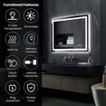 Aukfa 48x36 Inch Luxury LED Bathroom Mirror - Modern Vanity with ...