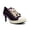 Purple, variant on Women Sneaker Heels Platform Lace Up Low Kitten Heels Pumps Party Shopping Sporty Shoes Size 9 Black