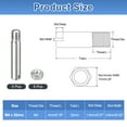 thumbnail image 2 of 5Pack Slotted Cylindrical Pin, M4 x 22mm 304 Stainless Steel Dowel with Nut, 2 of 6