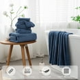 thumbnail image 6 of Smuge 4 Pack Large Bath Towels 35 x 70 Inches, 100% Microfiber Ultra Soft Extra Large Bath Towel Set Oversized Bathroom Towels for Bathroom Kitchen Spa Hotel Gym (Navy Blue), 6 of 6