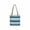 Blue, variant on HOZVOMI Versatile Handwoven Shoulder Bag for Beach and Vacation Trips - Bright Striped Tote