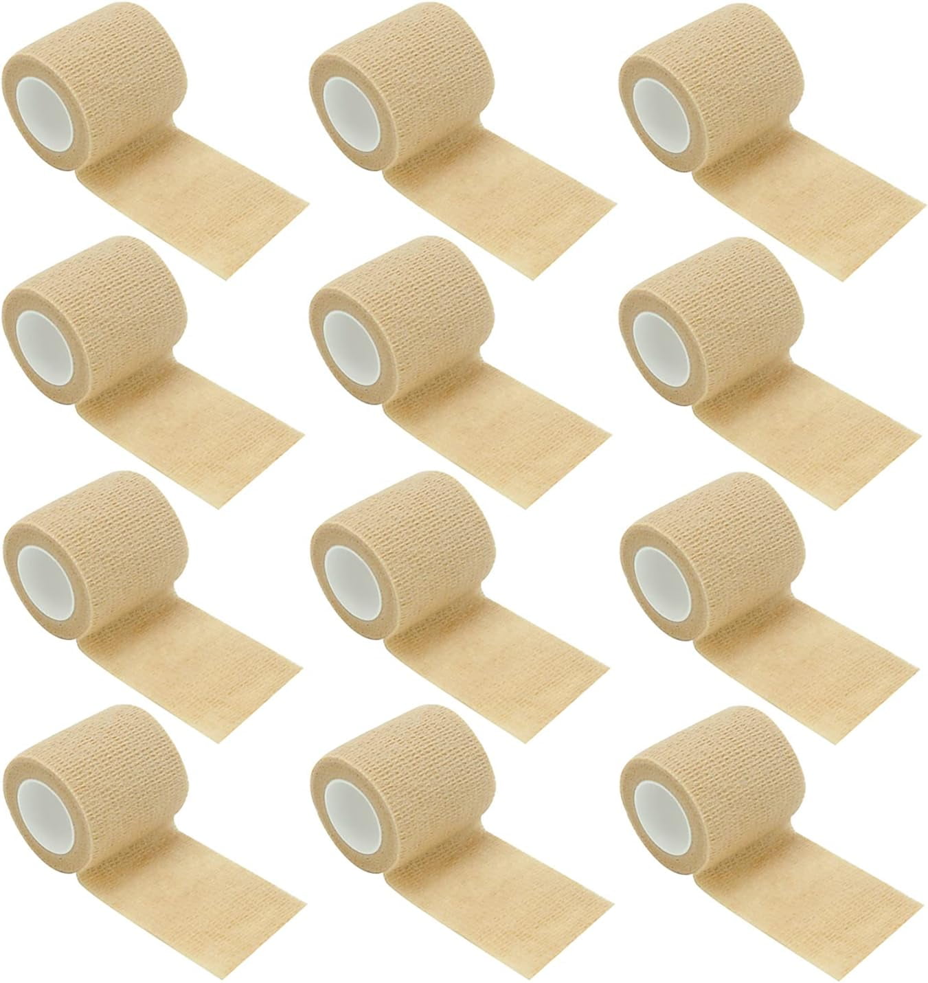 12 Pack Tattoo Grip Tape Self Adhesive Bandage Wrap Pre Vet Wrap Tape