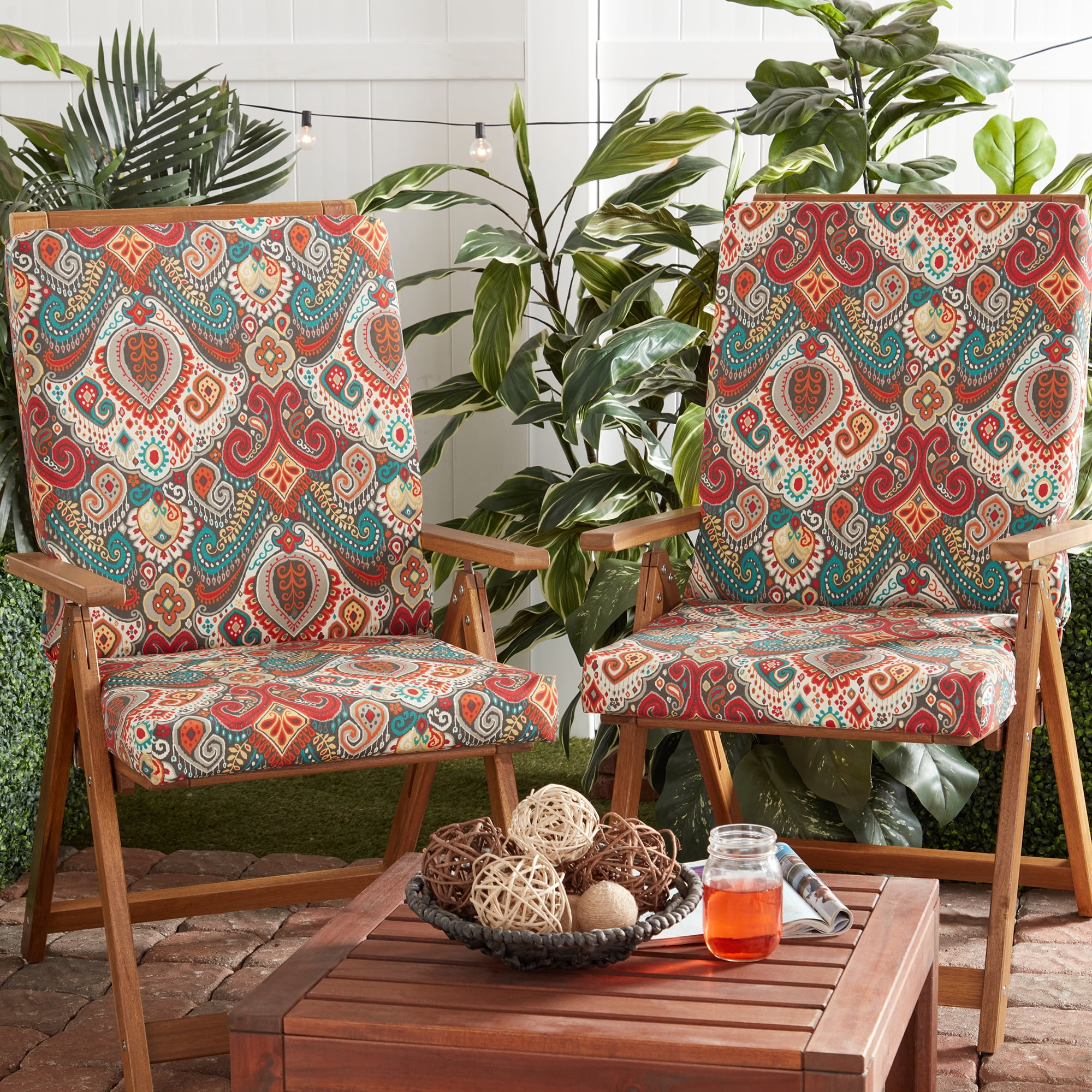 Greendale Home Fashions Outdoor 43'' x 20'' High Back Chair Pad, Asbury Park