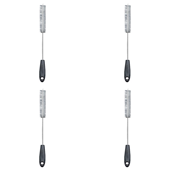 Long Handle Bottle Brush Set of 4, Flexible Thin Wire Cleaner for Narrow Neck Water Bottles, Decanters, Tubes, Hoses & Flasks, Multi-Purpose Utility Brush with Polyester Bristles