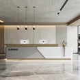 thumbnail image 1 of Coffee Reception Desk Luxury Cashiers Beauty Front Service Desk Podiums Siting Bar scrivanie per ufficio moderno Furniture My Lux Decor Round, 1 of 7