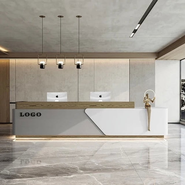 Coffee Reception Desk Luxury Cashiers Beauty Front Service Desk Podiums Siting Bar scrivanie per ufficio moderno Furniture My Lux Decor Round