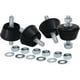 thumbnail image 1 of Soportes amortiguadores antivibración, aisladores de vibraciones de goma con pernos para control de ruido, ideales para aires acondicionados y otros equipos, paquete de 4 que incluye 8 tuercas y, 1 of 5