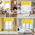 thumbnail image 5 of Yellow Valance Curtain Solid Color Window Valances Rod Pocket Short Curtains Window Treatments for Kitchen Bedroom Bathroom Laundry 60" x 18", 5 of 9