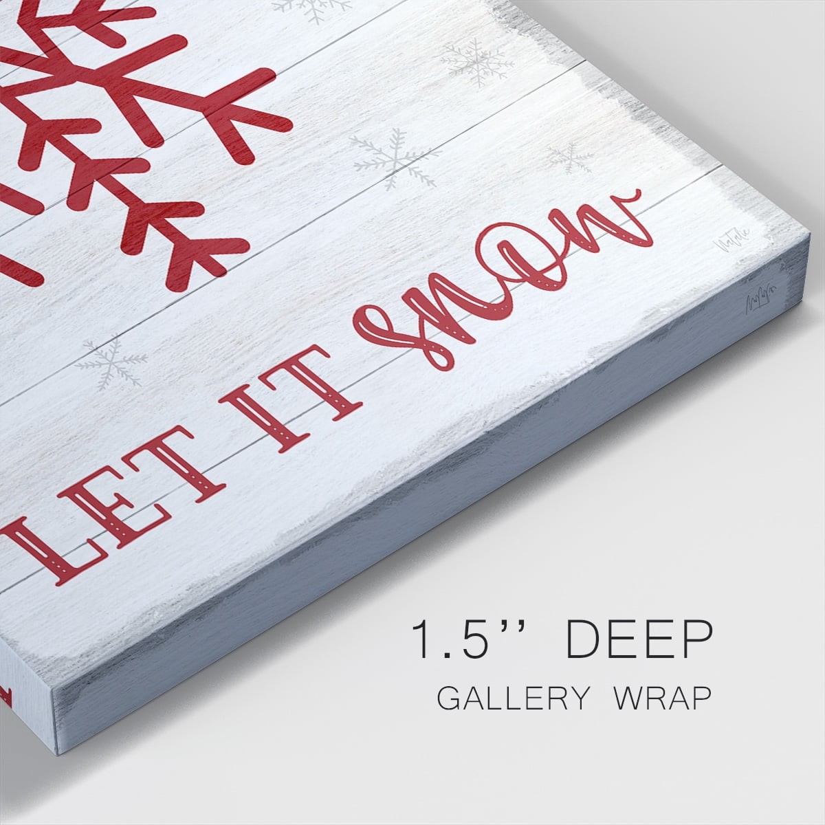 Let It Snow Snowflake- Gallery Wrapped Canvas