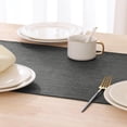 thumbnail image 4 of decorUhome Linen Table Runner, Washable Kitchen Dining Table Decoration for Home Party Decor, Dark Grey, 13 x 90 inch, 4 of 8