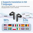 thumbnail image 3 of Ai Translation Earbuds Real Time, 3-in-1 Buletooth 5.3 Translator Earbuds with 5 Translation Modes/164 Languages/No Subscription Required, 48H Headphones Translator for Travel/Business/Leaning, 3 of 7