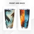 thumbnail image 3 of Goofa Red And Blue Flame Wave Dragon for 20 oz Skinny Tumbler Stainless Steel Coffee Mug Slim Vacuum Insulated Travel Cup Car Cup-Straw Three-piece Set, 3 of 8