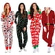 thumbnail image 2 of Pijamas de Navidad Onesis para mujer, una pieza con capucha, patrón de Papá Noel, ropa de dormir acogedora para adultos, monos, ropa de casa, Otoño Invierno, nuevos de abrigo, 2 of 4