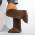 thumbnail image 5 of Women's Winter Warm Fluffy Faux Fur Knee High Snow Boots -Fashionable & Cozy Non-Slip Sole Long Boots, 5 of 5