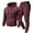 28# Wine, variant on Men Tracksuit 2 Piece Outfit Long Sleeve Pullover Hoodie & Jogger Pants Soft Fleece Sweatpant Sweatsuits Set Army Green 3XL