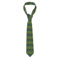 thumbnail image 2 of Xecao Teal Vintage Corn Pattern Print Tie For Men Necktie Woven Jacquard Neck Ties,Classic Men's Tie, 2 of 7