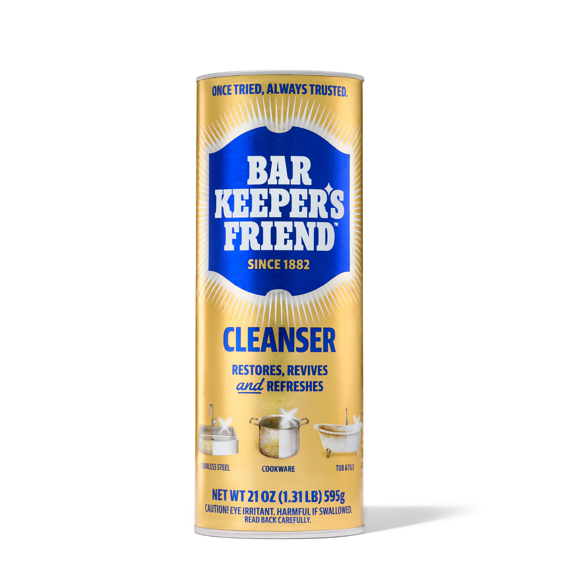 Bar Keepers Friend Cleanser Powder 21 OZ - Trusted Multi-Purpose Cleaner Since 1882