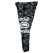 Ecko Unltd Mens Sweatpants Black Camo Fleece Jogger (X-Large, Black Camo)