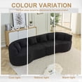 thumbnail image 6 of Timbernest 111.5" Curved Sectional Sofa, Oversized Boneless Cloud Couch, Chenille 4-Seater Floor Sofa for Playing Living Room, Black, 6 of 15
