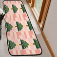 thumbnail image 6 of CURLYOOT Christmas Tree Runner Rug 2'x6' Washable Kitchen Runner Rug Indoor Non Slip Laundry Rugs Pinks Checked Floor Carpet for Hallway Kitchen Entryway Bedroom Living Room, 6 of 9
