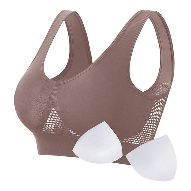 DPTALR Women Seamless Sports Bra Wirefree Yoga Bra With Removable Pads