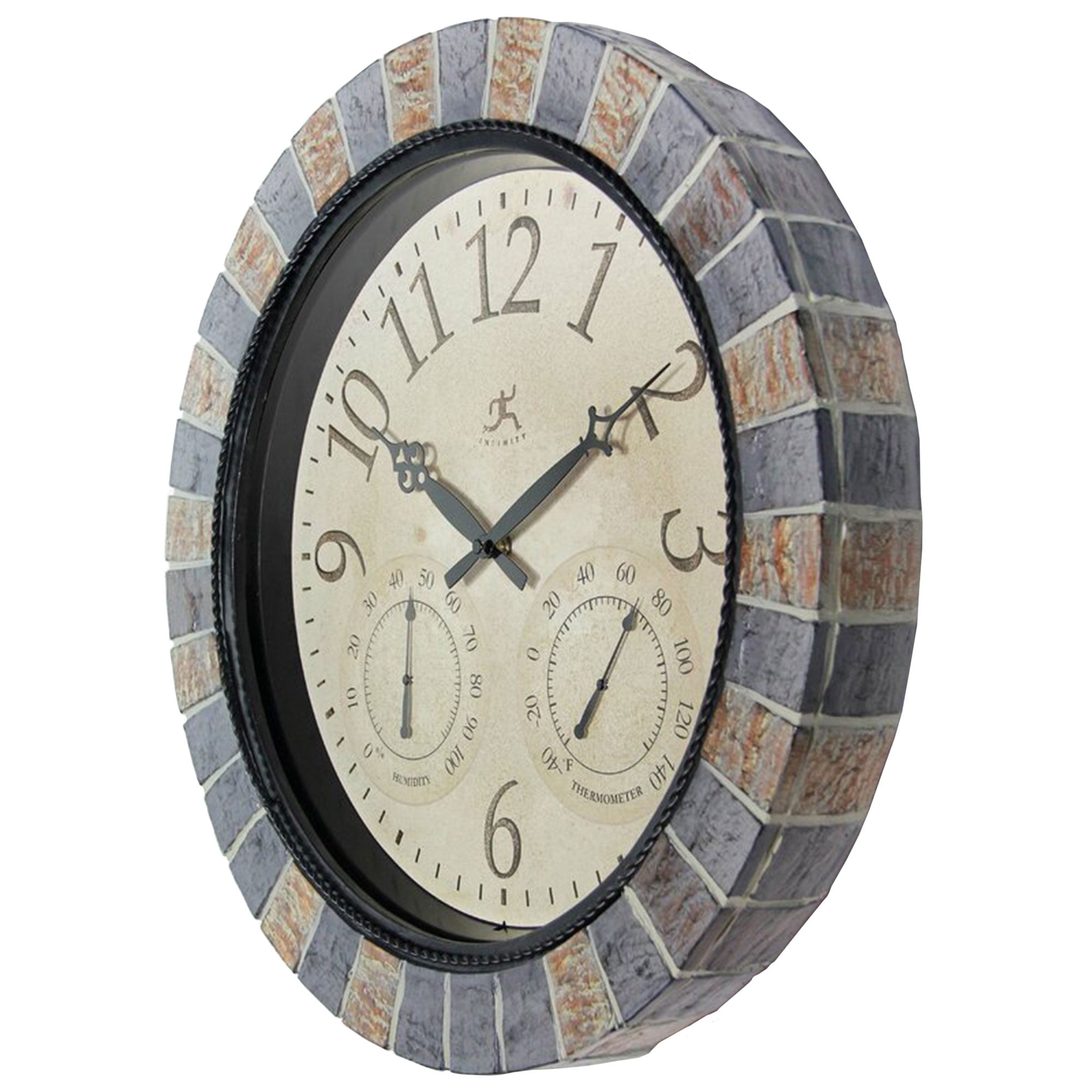 Infinity Instruments Inca II Indoor/Outdoor Circle Natural Multicolor Analog Display 18-inch Wall Clock