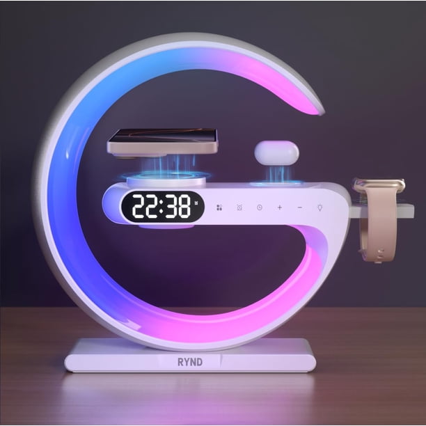 Altavoz despertador con cargador inalámbrico y lámpara de noche RYND 2026