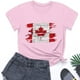 thumbnail image 2 of Camisas de Manga Corta para las Mujeres Impresión de Manga Corta Cuello Redondo, Camisa Casual de Poliéster para las Mujeres, Lavado de Manos, 2 of 7