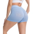 thumbnail image 4 of Stretch Shorts for Women High Waisted Hip Lift Fitness Denim Shorts Leggings Jeans Casual Work Office Pants Lounge Sweatpants Sports Exercise Gym Workout Yoga Pants, 4 of 5