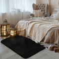 thumbnail image 2 of PiccoCasa Shaggy Area Rug Soft Plush Area Runner Rug, Black 32" x 63", 2 of 6