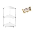 thumbnail image 1 of Mesa de esquina en miniatura moderna con soporte para sofá para espacios pequeños, cocina, baño, sala de estar, casa de muñecas, artesanía, muebles de, 1 of 8