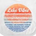 thumbnail image 4 of Inktastic Lake Vibes Distressed Retro Sunset Boys or Girls Baby Bib, 4 of 4