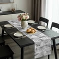 thumbnail image 2 of Grey Abstract Table Runner 108 Inches Long, Modern Oil Painted Art Contemporary Kitchen Coffee Dining Table Decoration for Home Party Birthday Wedding Home Decor 13x108 Inches, 2 of 8
