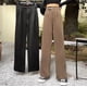 thumbnail image 2 of Pantalones de pierna ancha para mujer, pantalones de traje drapeados de cintura alta, pantalones casuales para estudiantes para mujer, 2 of 5