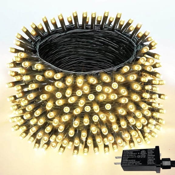 Warm White LED String Lights 33m 300 LED, 8 Modes Timer & Memory Function, Fairy Lights for Bedroom, Patio, Wedding, Party, Christmas & Indoor Outdoor Decoration