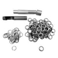 thumbnail image 1 of Eyelet Punch Tool + Hole Punch + 100 Sets Silver Eyelets Grommet DIY Leather Craft Tools Set, 1 of 8