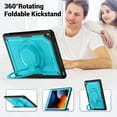 thumbnail image 7 of FJLBDE Case for iPad Pro 10.5 Inch/iPad Air 3rd Gen 2019 with 360 Rotating Stand, Shoulder Strap, Heavy Duty Shockproof Cover, Sky Blue, 7 of 7