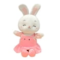 thumbnail image 2 of Poupée Lapin avec Robe Rembourrée Douce Mascotte de Dessin Animé Décorée Rayée 2023 Année du Lapin Poupée Lapin pour le Nouvel An Chinois, 2 of 7