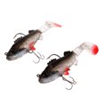 thumbnail image 2 of 2 uds, señuelos de suave con ojos , señuelos de natación con en anzuelos triples para trucha, salmón, lubina Negro Sunnimix Señuelos de pesca de plomo suave, 2 of 8